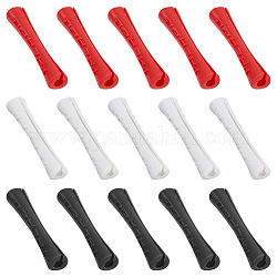 HOBBIESAY 15Pcs 3 Colors Rubber Bicycle Frame Protector, Sleeve for Shifter Brake Cable, Mixed Color, 41x8mm, Hole: 4mm, 5pcs/color