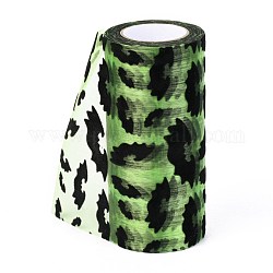Хэллоуин деко сетка ленты, тюль ткань, для подарочной упаковки diy craft, украшение стены домашней вечеринки, шаблон bat, светло-зеленый, 5-1/8 дюйм (129 мм), 10 ярдов / рулон (9.14 м / рулон)