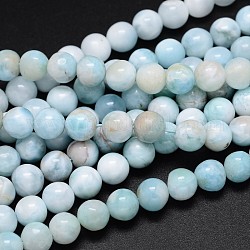 Brins de perles rondes en larimar naturel, Grade a, 12mm, Trou: 1mm, Environ 33 pcs/chapelet, 16 pouce