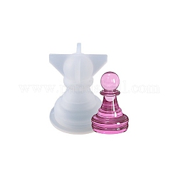 Силиконовые Молды для шахмат своими руками, Молды для литья смолы, инструменты для производства глиняных ремесел, пешка, белые, 29x34 мм, внутренний диаметр: 20 мм