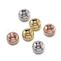 Perline rondelle in ottone,  piombo & nichel & cadmio libero, colore misto, 5x3mm, Foro: 2 mm