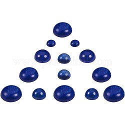 Naturales lapis lazuli cabochons, teñido, medio redondo / cúpula, 6.8x5.2x1.1 cm
