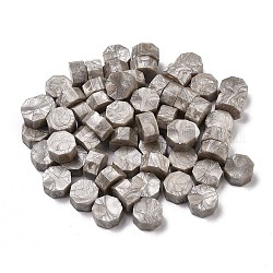 Siegellackpartikel, für Retro Siegelstempel, Achteck, Silber, 8.5x4.5 mm, ca. 1500 Stk. / 500 g