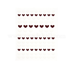 Calcomanías de uñas de arte calcomanías, autoadhesivo, para decoraciones con puntas de uñas, rojo y blanco, patrón del corazón, 101x78.5mm