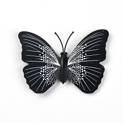 ПВХ искусственная бабочка магнит на холодильник, чёрные, 46x61x5 мм