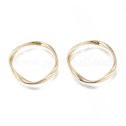 Aleación de enlace rings, anillo trenzado, dorado, 31~33x3mm, diámetro interior: 27~28 mm