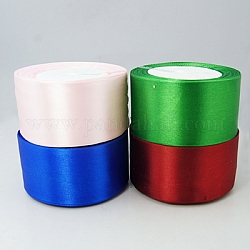 Satin Ribbon, Mixed Color, 2 inch(50mm), 25yards/roll(22.86m/roll), 100yards/group, 4rolls/group