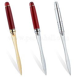 Портативный офисный нож из нержавеющей стали в стиле Craspire 3 шт., с ручкой из красного дерева, для открытия письма, разноцветные, 3 см, 16.2x1.1шт / стиль