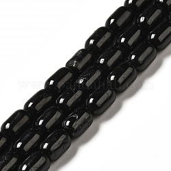 Natural Black Tourmaline Beads Strands, Column, 9x6mm, Hole: 0.9~1.2mm, about 20~21pcs/strand, 7.09~7.48 inch(18~19cm)
