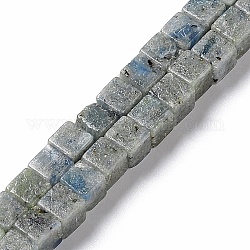 Natural Kyanite/Cyanite/Disthene Beads Strands, Cube, 4~4.5x4~5x4~4.5mm, Hole: 0.9mm, about 43pcs/strand, 7.6 inch(19.3cm)