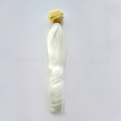 Capelli lunghi ondulati della parrucca della bambola dell'acconciatura romana della fibra ad alta temperatura, per accessori fai da te per ragazze bjd, beige, 7.87~39.37 pollice (20~100 cm)