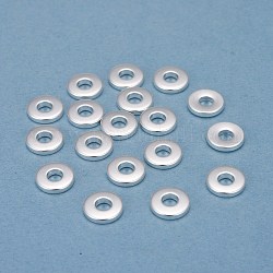 201 Stainless Steel Linking Rings, Donut, Silver, 9x1.5mm, Inner Diameter: 4mm