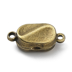Messing-Magnetverschlüsse mit Schlaufen, Oval, Antik Bronze, 7.5x17x6 mm, Bohrung: 1.5 mm