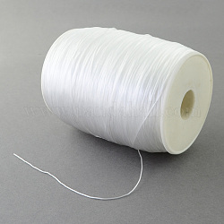 Flat Elastic Crystal String, Elastic Beading Thread, for Stretch Bracelet Making, White, 1mm, about 765.52~874.89 yards(700~800m)/roll