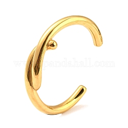 Placcatura ionica (ip) 304 braccialetti in acciaio inossidabile, oro, diametro interno: 2x2-3/8 pollice (5x6.1 cm)