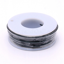 Fil d'aluminium rond, avec bobine, noir, 15 jauge, 1.5mm, 10m/rouleau