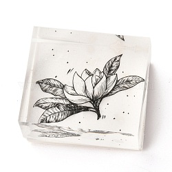 Acryl & Stempel, für DIY Craft Card Scrapbooking Lieferungen, Rechteck, Blumenmuster, 3.1x3.6x1.8 cm