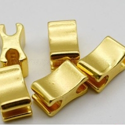 Bekleidungszubehör, Messingreißverschluss unten am Stecker, golden, 4.5x3.5x3.5 mm