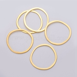 Tibetischer Stil Legierung Verknüpfung Ringe, Bleifrei und Cadmiumfrei und Nickel frei, golden, 51x49x1.5 mm.