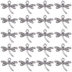 SUNNYCLUE 1 Box 100Pcs Silver Dragonfly Charms Bulk Flying Dragonfly Charm Insect Tibetan Alloy Spring Dragonflies Charm for Jewelry Making Charms Supplies Keychain Dangles Earring Necklace DIY Craft