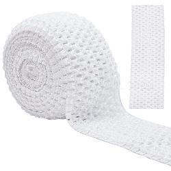 Bandeaux bébé en polyester élastique gorgecraft 5m, accessoires à cheveux, blanc, 70mm