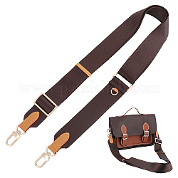 Nylon Adjustable Bag Straps, with Alloy Swivel Clasps, Coconut Brown, 88.5~136x3.7x0.15cm