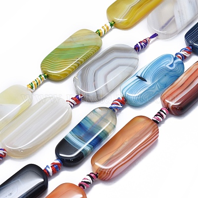 Wholesale Natural Banded Agate/Striped Agate Beads Strands - Pandahall.com