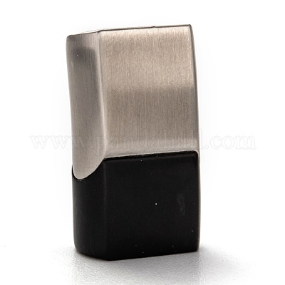 Wholesale Rectangle 304 Stainless Steel Magnetic Clasps with Glue-in Ends 