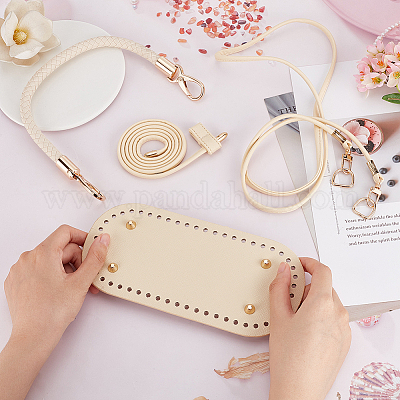 WADORN Manici In Legno Per Borse – 2 Set Ovali Con Vite, Per Borsa Uncinetto Fai-da-Te E Accessori Borsa Marrone