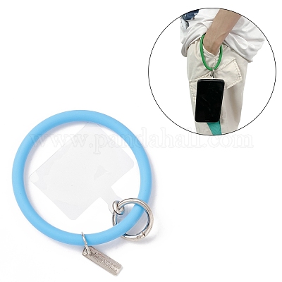 Silicone Keyring Bracelet with Carabiner Lock