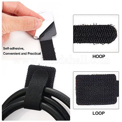 Shop GORGECRAFT 40Pcs Adhesive Wire Organizer Nylon Hook and Loop