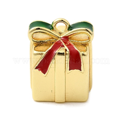 Weihnachts-Messing-Emaille-Perlen&nbsp;KK-L258-02G-03-1