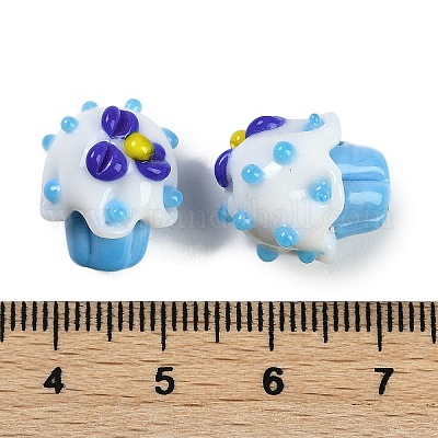 Perline irregolari fatte a mano in lampwork&nbsp;LAMP-I027-04B-1