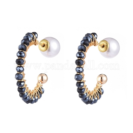 Brass Stud Earrings EJEW-JE04100-04-1