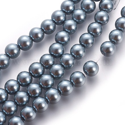 Chapelets de perles en verre nacré HY-8D-B19-1