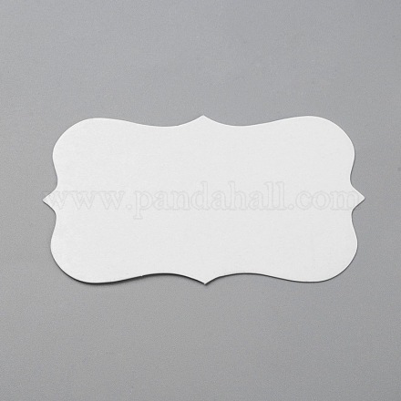 ジュエリーディスプレイ紙値札  ホワイト  8.95x5cm CDIS-WH0004-01-1