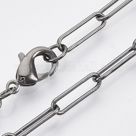 Fabrication de collier de chaîne trombone ovale ronde MAK-S072-04B-B-1