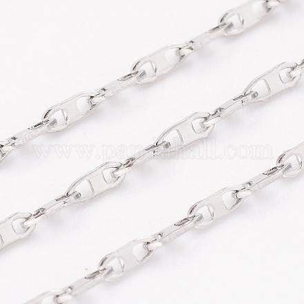 304 Stainless Steel Mariner Link Chains CHS-K003-05P-1.5MM-1
