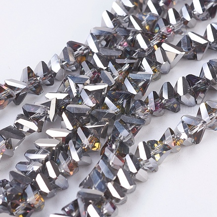 Electroplate Glass Beads Strands EGLA-J145-6mm-HP01-1
