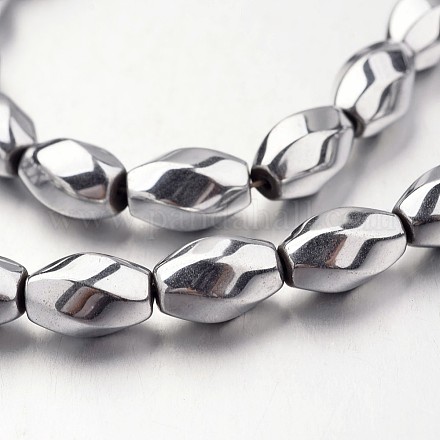 Chapelets de perles en hématite synthétique sans magnétiques G-F300-12-01-1