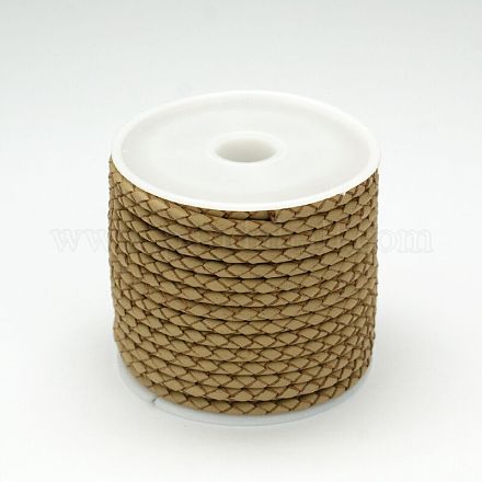 Eco-Friendly Braided Leather Cord WL-E015-3mm-12-1