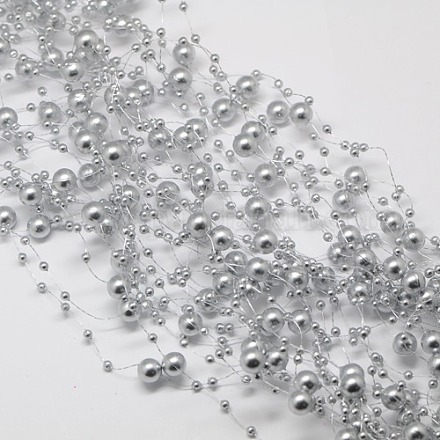 Filo di ghirlanda con bordi in rilievo di perle imitazione acrilica OCOR-G001-03-1