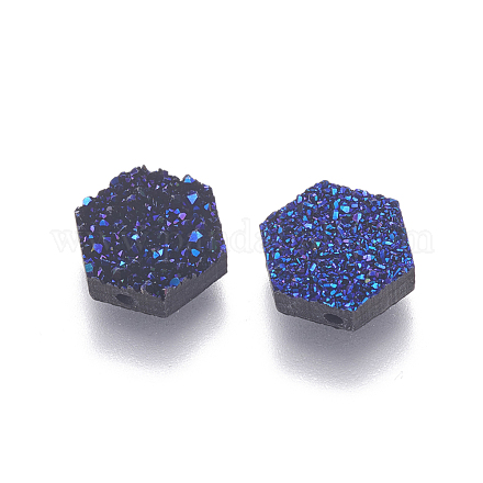 Perlas de resina de piedras preciosas druzy imitación RESI-L026-B02-1