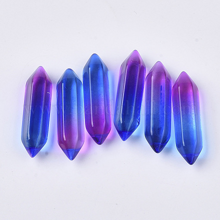 Zweifarbige Punktperlen aus zweifarbigem Glas GLAA-S167-12C-1