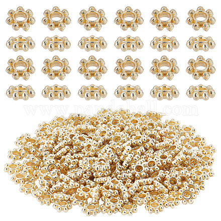 Superfindings 200pcs perles d'espacement marguerite en laiton KK-FH0003-56-1