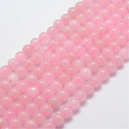 Rosa naturale fili di perle di quarzo G-G664-01-1
