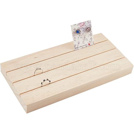 3 слот деревянное шасси дисплея ювелирных изделий ODIS-WH0029-33-1