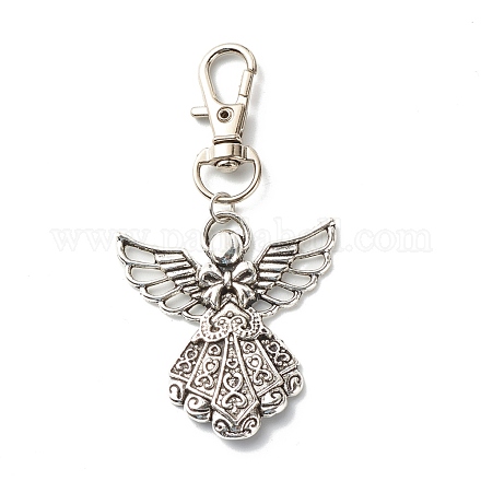 Angel & Fairy Schlüsselanhänger aus Legierung im tibetischen Stil HJEW-JM00560-01-1