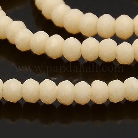Imitation Jade Glass Faceted Rondelle Beads Strands GLAA-A024A-03-1