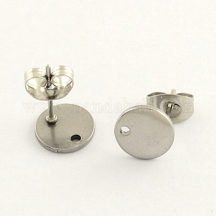 Accessoires de puces d'oreilles en 304 acier inoxydable X-STAS-R063-35-1